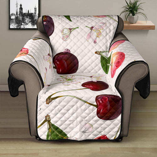 Cherry Flower Butterfly Pattern Recliner Cover Protector