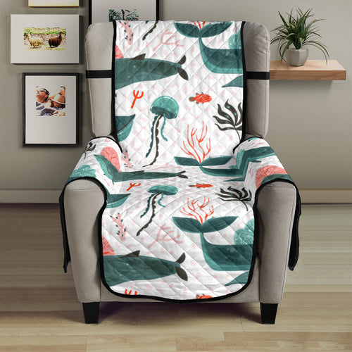 Whale Jelly Fish Pattern  Chair Cover Protector