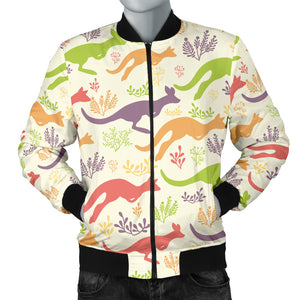 Colorful Kangaroo Pattern Men Bomber Jacket