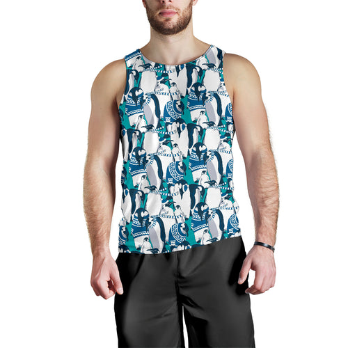 Penguin Pattern Men Tank Top