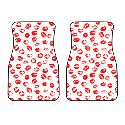 Lips Pattern Print Design 01 Front Car Mats