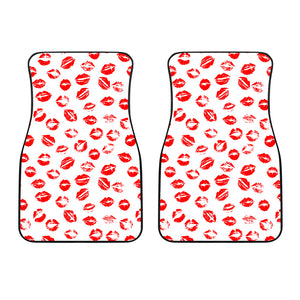 Lips Pattern Print Design 01 Front Car Mats