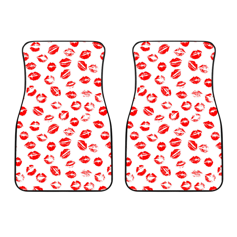 Lips Pattern Print Design 01 Front Car Mats