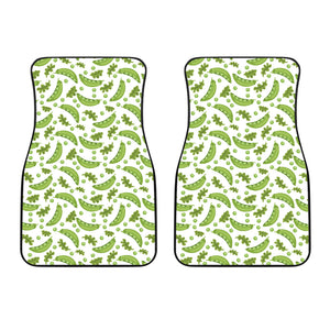 Green Peas Pattern Print Design 02 Front Car Mats