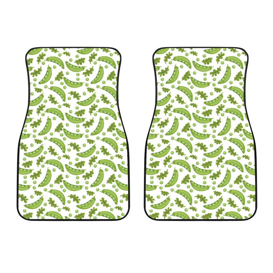 Green Peas Pattern Print Design 02 Front Car Mats