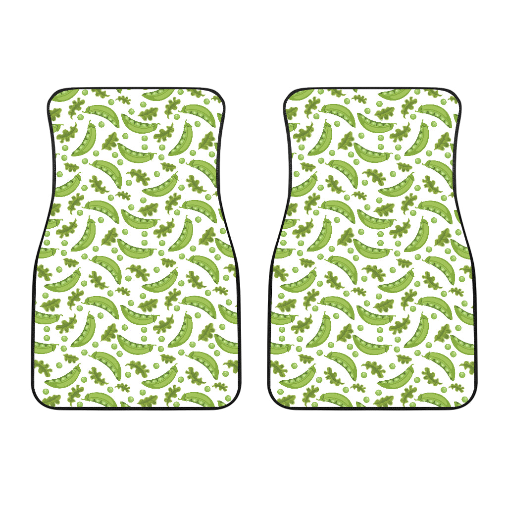 Green Peas Pattern Print Design 02 Front Car Mats