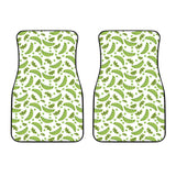 Green Peas Pattern Print Design 02 Front Car Mats