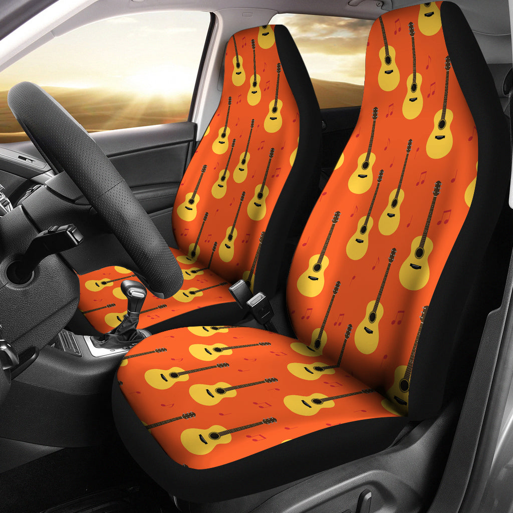 Classice Guitar Music Pattern Universal Fit Car Seat Covers
