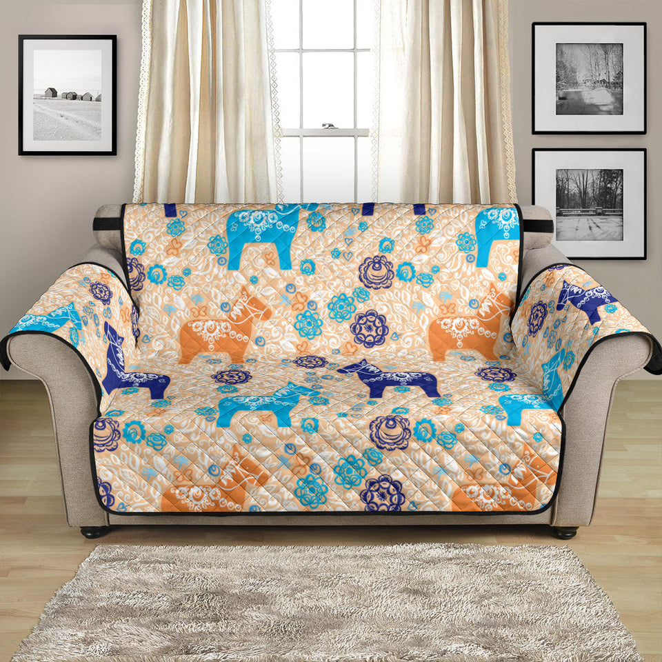 Cute Horse Pattern Loveseat Couch Cover Protector