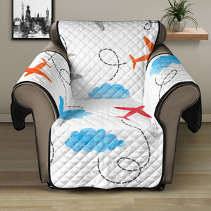 Airplane Cloud Pattern Recliner Cover Protector