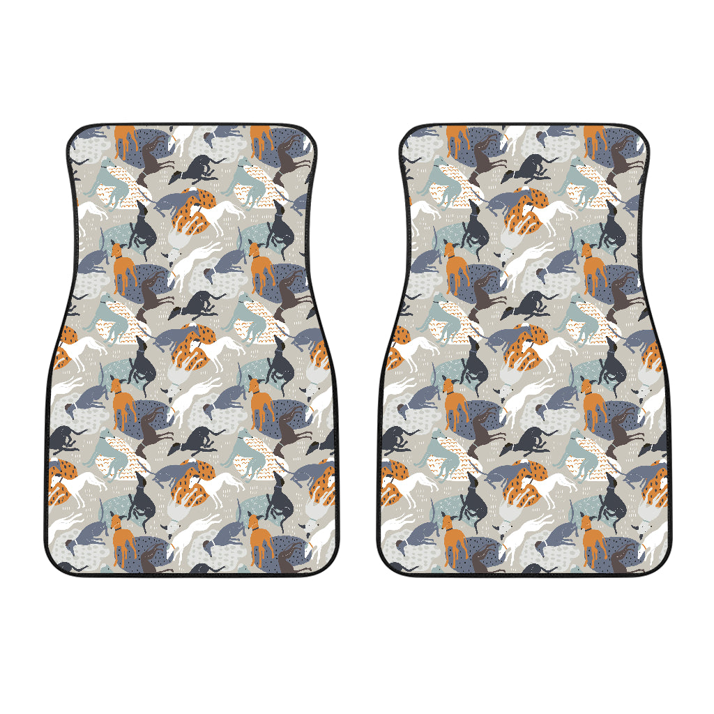 Greyhound Pattern Print Design 04 Front Car Mats