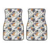 Greyhound Pattern Print Design 04 Front Car Mats