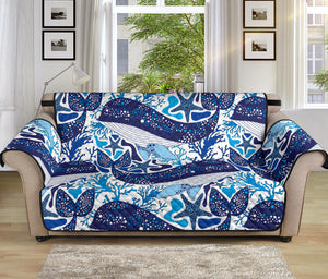 Whale Starfish Pattern Sofa Cover Protector