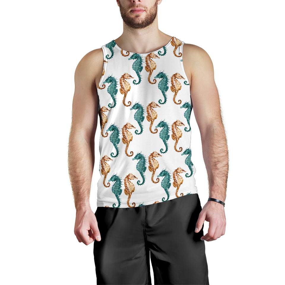 Seahorse Pattern Background Men Tank Top