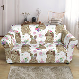 Rabbit Pattern Loveseat Couch Slipcover