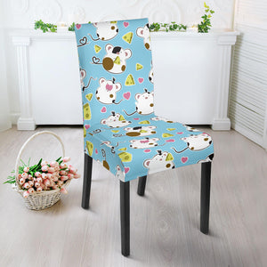 Guinea Pig Pattern Print Design 03 Dining Chair Slipcover