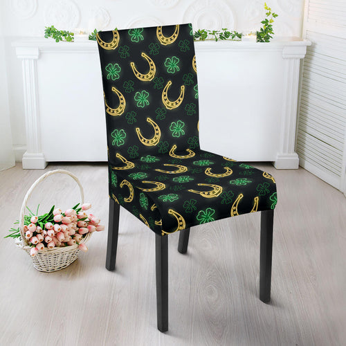 Horseshoes Pattern Print Design 04 Dining Chair Slipcover