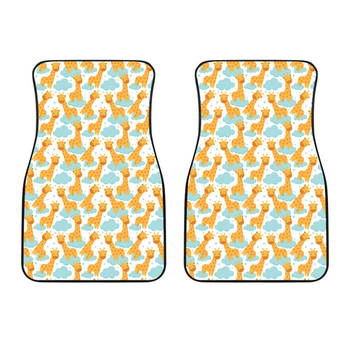 Giraffe Pattern Print Design 05 Front Car Mats