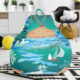 Sailboat Water Color Pattern Bean Bag Cover