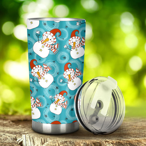 Snowman Chirstmas Pattern Tumbler