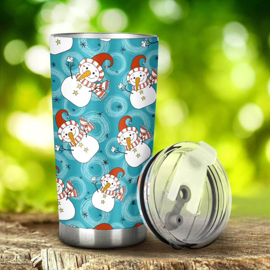 Snowman Chirstmas Pattern Tumbler