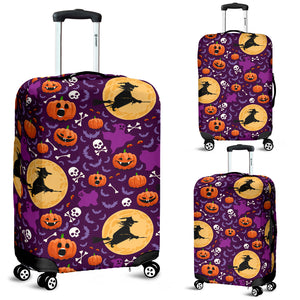 Halloween Pumpkin Witch Pattern Luggage Covers