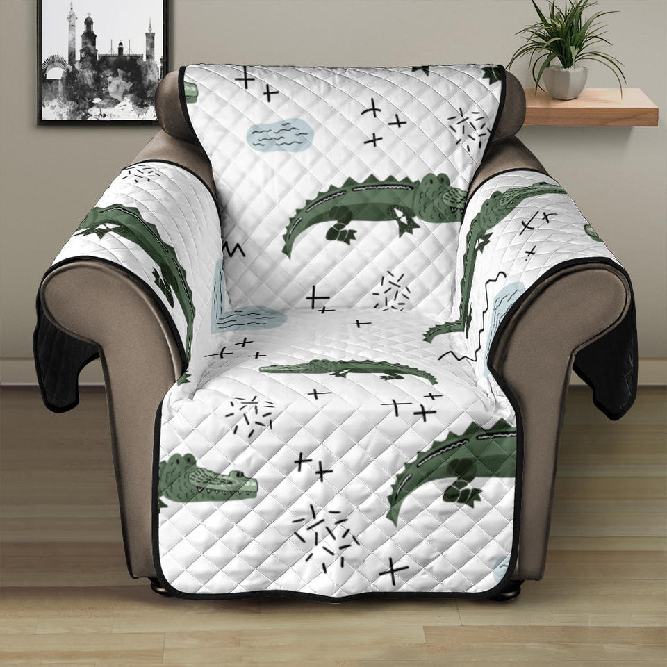 Crocodile Pattern Background Recliner Cover Protector