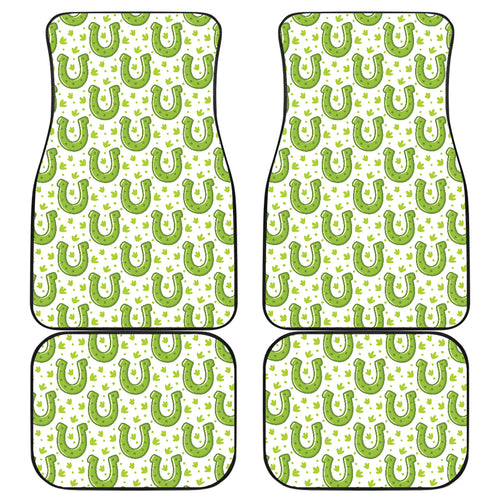 Horseshoes Pattern Print Design 02 Front and Back Car Mats