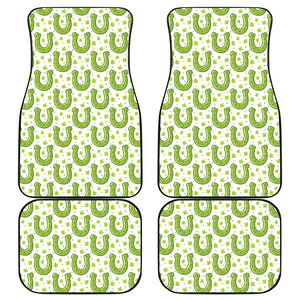 Horseshoes Pattern Print Design 02 Front and Back Car Mats