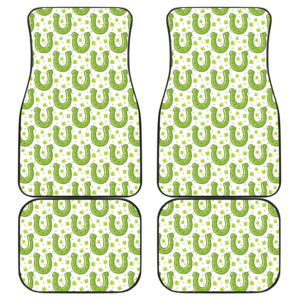 Horseshoes Pattern Print Design 02 Front and Back Car Mats