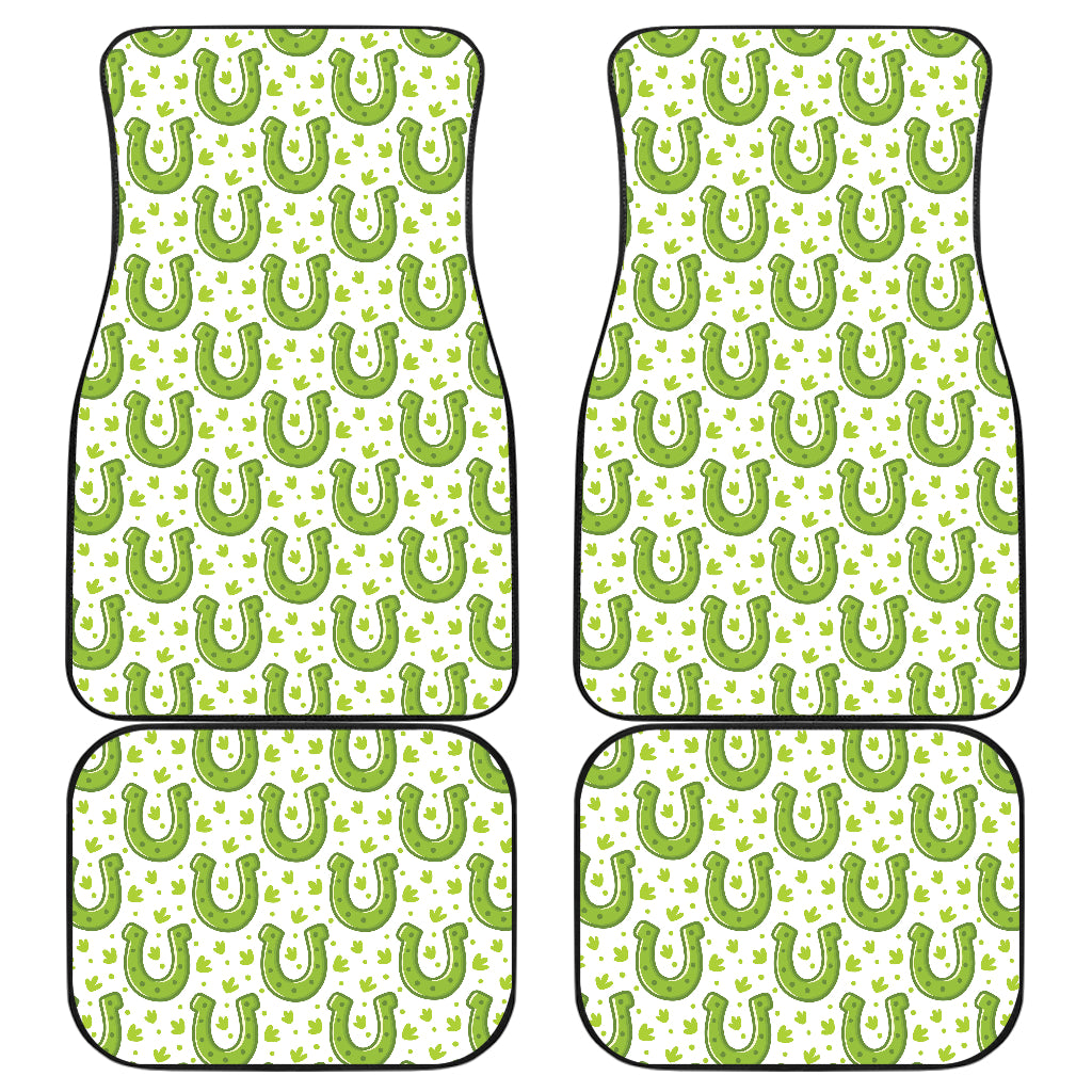 Horseshoes Pattern Print Design 02 Front and Back Car Mats