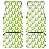 Horseshoes Pattern Print Design 02 Front and Back Car Mats