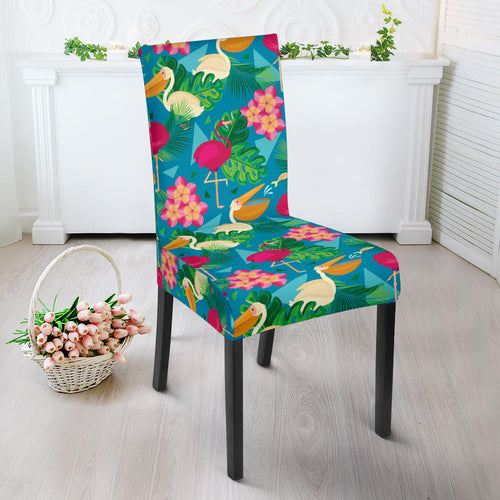 Pelican Pattern Print Design 03 Dining Chair Slipcover