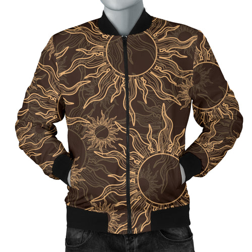 Sun Pattern Theme Men Bomber Jacket