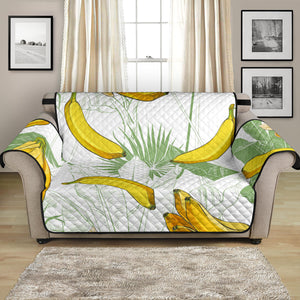 Banana Pattern Background Loveseat Couch Cover Protector