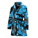 Shark Pattern Background Women Bathrobe