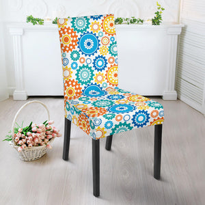 Gear Pattern Print Design 04 Dining Chair Slipcover