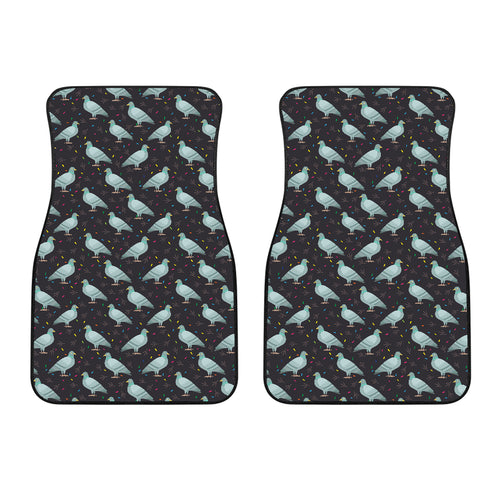 Pigeon Pattern Print Design 01 Front Car Mats