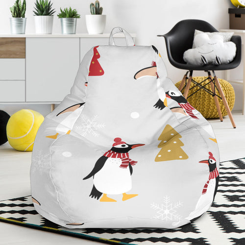 Penguin Christmas Tree Pattern Bean Bag Cover