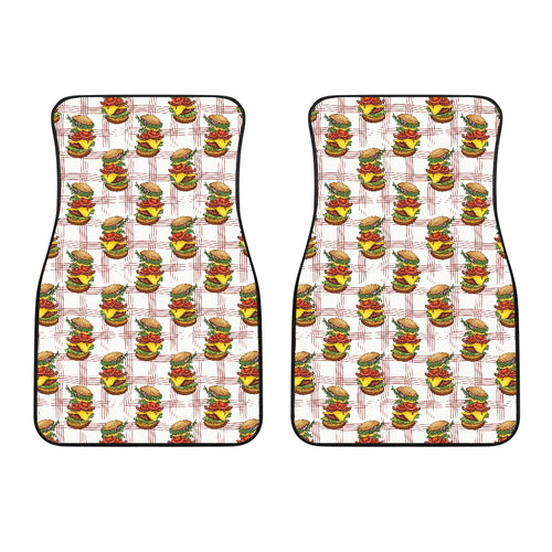 Hamburger Pattern Print Design 03 Front Car Mats