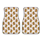 Hamburger Pattern Print Design 03 Front Car Mats