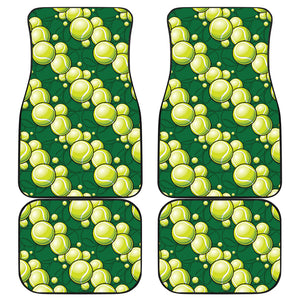 Tennis Pattern Print Design 04 Front and Back Car Mats