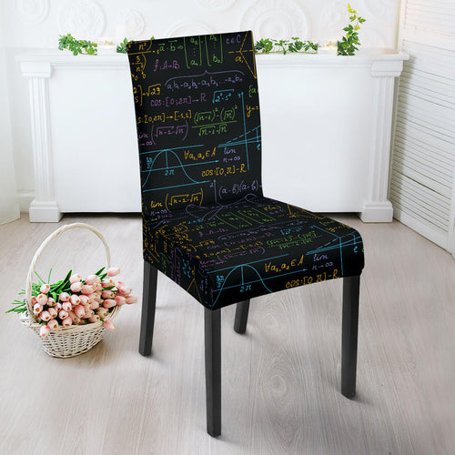Math Pattern Print Design 01 Dining Chair Slipcover