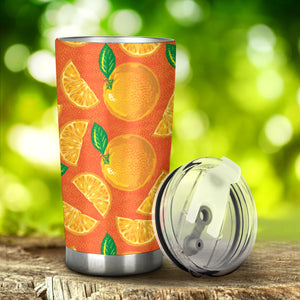 Orange Pattern background Tumbler