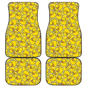 Duck Toy Pattern Print Design 04 Front and Back Car Mats