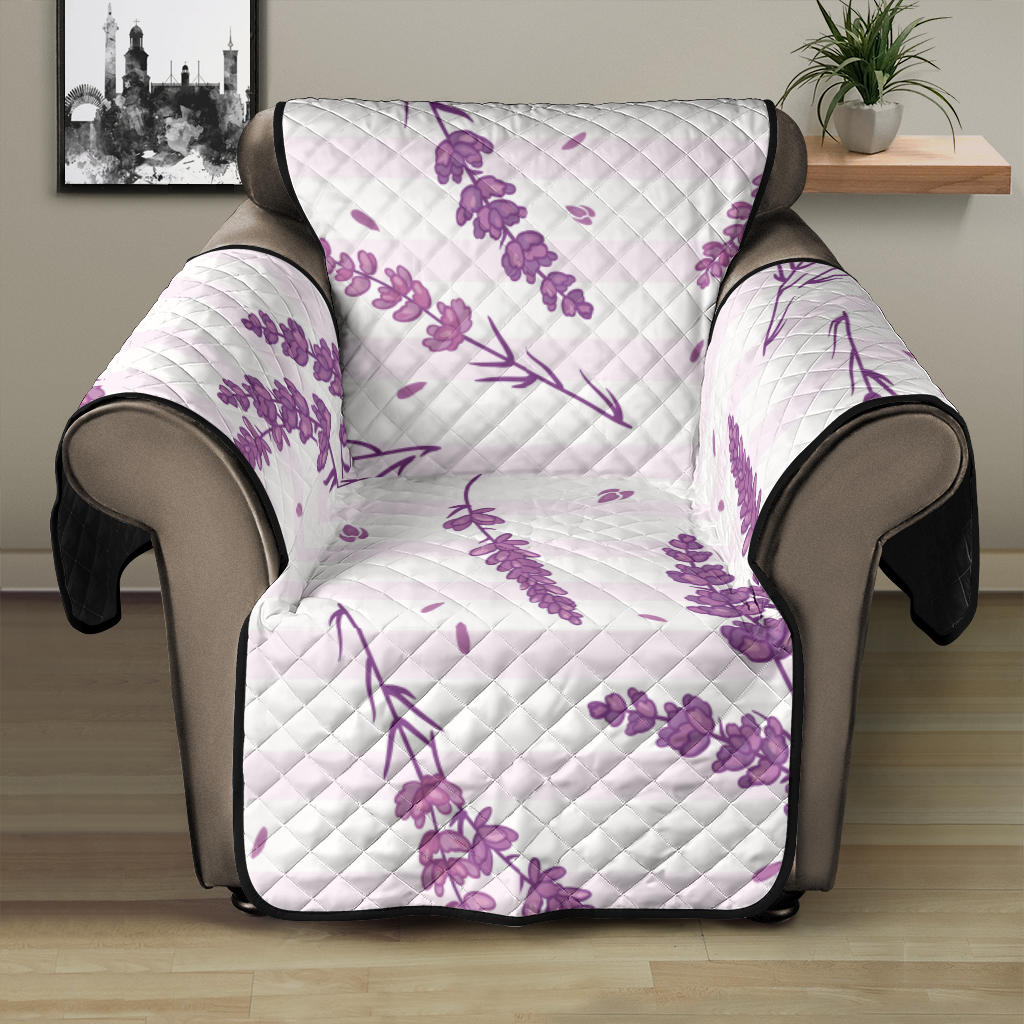 Lavender Pattern Stripe Background Recliner Cover Protector