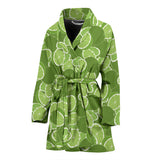 Lime Pattern Background Women Bathrobe