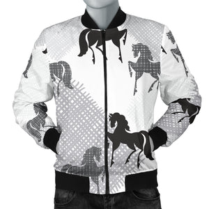 Horse Pattern Men Bomber Jacket