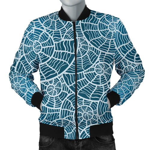 Shell Pattern Theme Men Bomber Jacket