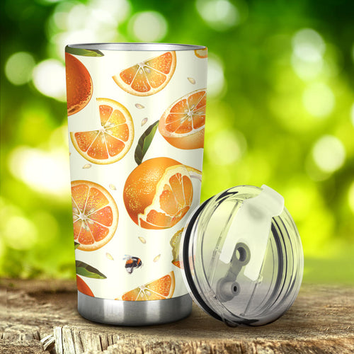 Orange Pattern Tumbler